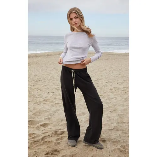 John Galt Women's Black Anastasia Baggy Sweatpants