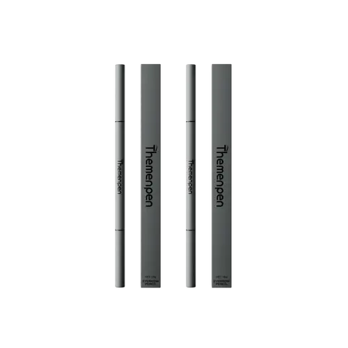 Men's Eyebrow & Beard Filler Pen - Coconut & Castor Oil Infused, Natural, Waterproof, Long-Lasting, Sweat-Proof Facial Brush Applicator for Smooth Results