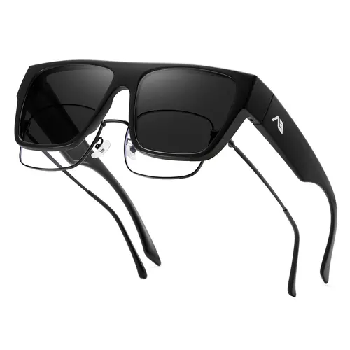 Kimorn Polarized Square Fit-Over Sunglasses for Men - Lightweight UV400 Protection Frame, High Quality Sunglasses for Driving & Outdoors