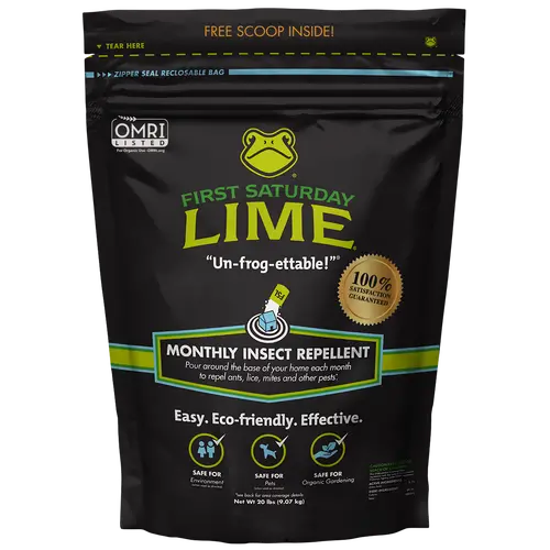 First Saturday Lime Insect Repellent, Multi-Purpose Pet Friendly Pest Control & Deodorizer for Home, Garden, Yard & Chicken Coop Protect Homes And Other Buildings Protect Yards From Ticks Garden Bug Repellent