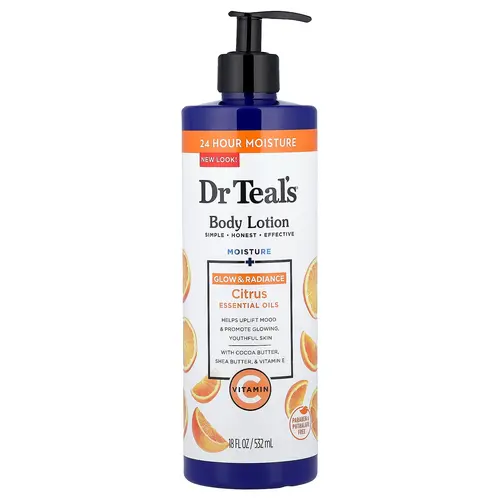 Dr. Teal's Body Lotion, Glow & Radiance, Citrus, 18 fl oz (532 ml)
