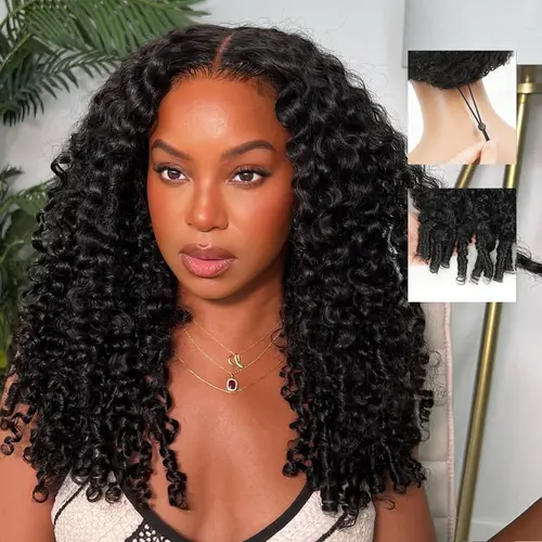 Tahikie Burmese Curly 7x6 HD Lace Pre Plucked Glueless 99J Burgundy Deep/Kinky Curly / Deep Wave / Body Wave / Water Wave Human Hair Wigs Upgrade With Drawstring Cap One-Step Invisible Hairline For Women #tiktokshopmemorial#TikTokShopBackToSchool#SohoChic