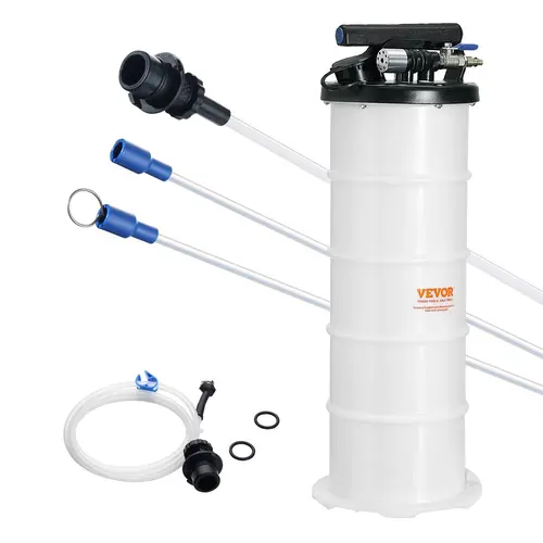 【Back to School】VEVOR Dual-Mode Vacuum Fluid Extractor, 1.74 Gal (6.5L), Pneumatic/Manual Oil Changer with Dipstick, Suction Hose, for Automotive, Lawnmower, Yacht Multi-Fluid Evacuation