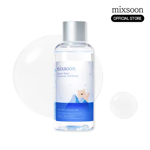 [mixsoon Official] Glacier Water Hyaluronic Acid Serum 3.38 fl.oz / 100ml — Non-greasy Hydration Booster,  Korean Facial Serum for Glass Skin