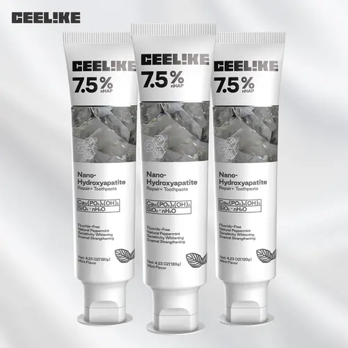 CEELIKE Hydroxyapatite Toothpaste 3-Pack, Fluoride-Free Enamel Repair & Remineralizing Oral Care, Gentle Mint Flavor for Adults, Bad Breath Oral Freshening & Bright Smile, Bad Breath Oral Freshening Toothpastes