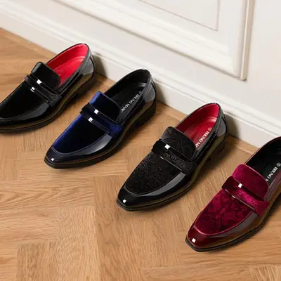 BRUNO MARC Men's Patent Leather Penny Loafers, Classic Plain Slip-On Black Office Business Dress Shoes with Removable Insole, Closed Flats, Mens Gifts Footwear, TikTok Shop Back to School,sohochic