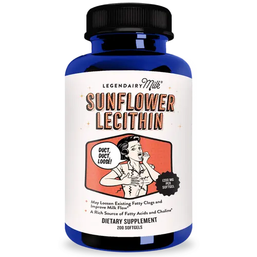 Sunflower Lecithin - For Clogged Milk Ducts -  Legendairy Milk - 1200mg per serving - Lactation Support - Organic - Non-GMO, Gluten Free, Soy Free