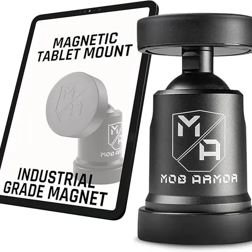 MOB ARMOR TabNetic Maxx Industrial Grade Magnetic Tablet Mount - Rugged Aluminum Fully Adjustable Stand for Installation with Smartphone & Tablet Accessories