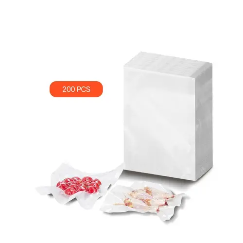 Vacuum Sealed Bags - 200 PCS 8x12 inch Non-BPA Food Grade Easy Tear Bags, -24°F to 100°F, Compatible with All Sealers, Father's Day Gift for Kitchen Food Storage,toolupgrade