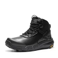 【SohoChic】NORTIV 8 Men's Military Ankle Boots, VaporGuard Waterproof Leather Round Toe Lace-Up Cuban Plain Tactical Shoes with EVA Midsole, Breathable Cloth, Shock Absorber for Outdoor Camping, Rugged Daily Use, Fishing