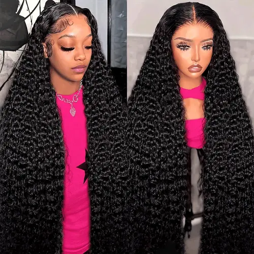 [30 in $85] Imani 36 in 13x6 Natural Deep Wave HD Lace Frontal Human Hair Wig, Pre-Plucked 200% Density, 13x6 Human Hair Wig for Female Daily Wear, Affordable Fashion Accessory #Summervibes #Summerwig