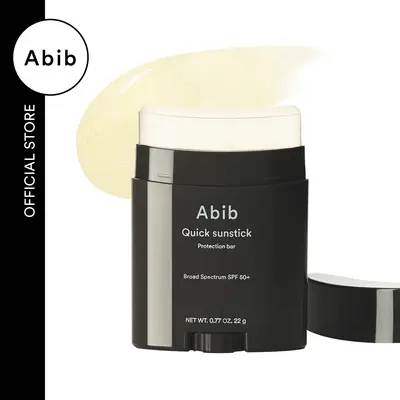 [Abib Official] Abib Quick Sunstick Protection Bar SPF50+, 22g (Single-Duo) - Korean Sunscreen for Face, Lightweight Beauty Product with Bottle, Maltodextrin, Even Tone, Radiance, No White Cast, Over-Makeup Use, Sensitive & Acne-Prone Friendly Skincare