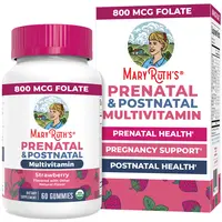 MaryRuth's Organic Prenatal & Postnatal Multivitamin Gummies - Pre-Conception - Postnatal Vitamins - USDA Organic - Vegan - 30 Servings - HSA/FSA Eligible
