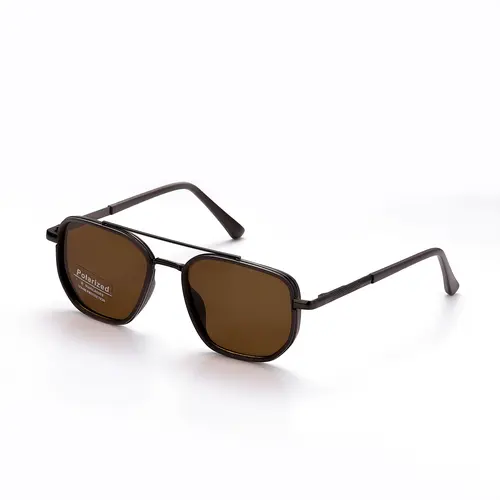 Men's Full Rim Fashion Geometric Double-Beam Sunglasses - 2026 Fall/Summer Trend, High-Quality Lightweight Durable Metal-Framed, Funky Frames Accessory, Boyfriend Birthday Gift, Unique Gifts for Man