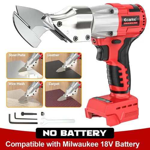 Sheet Metal Cutter for Milwaukee 18V Li-ion Battery, Battery Not Included, Sheet Metal Nibbler - 221 Ft-Lbs Torque Metal Shears - Cuts 18GA Material for Steel, Leather & Carpet - with 360 Degree Pivoting Head toolupgrade