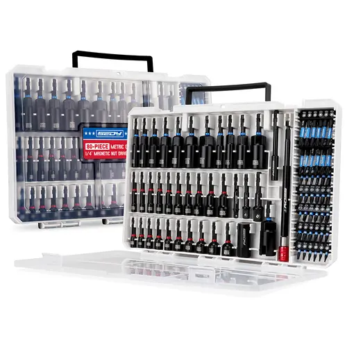 80 Piece Magnetic Impact Nut Driver Set, Metric & SAE with Socket Adapters, Bit Holder, Wing Nut Driver, Universal Sockets, Quick Release Extension, Power Bits toolbox Multifunctional Screwdriver Switchable Screwdriver Shape， toolupgrade