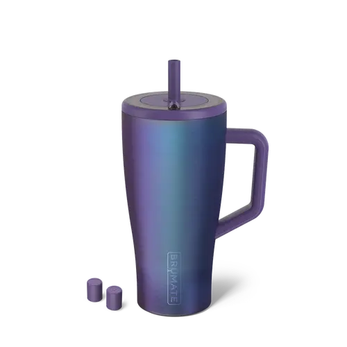 BrüMate Era 30oz Tumbler with Handle and Straw + Magnetic Straw Cover 2-Pack Bundle | 100% Leakproof Insulated Tumbler | Keeps Ice 24+ Hours | Cup Holder Friendly Base