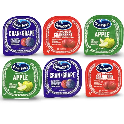 Ocean Spray Fruit Juice Individual Cups Variety Pack | Apple, Cran-Grape, Cranberry | Pack of 24