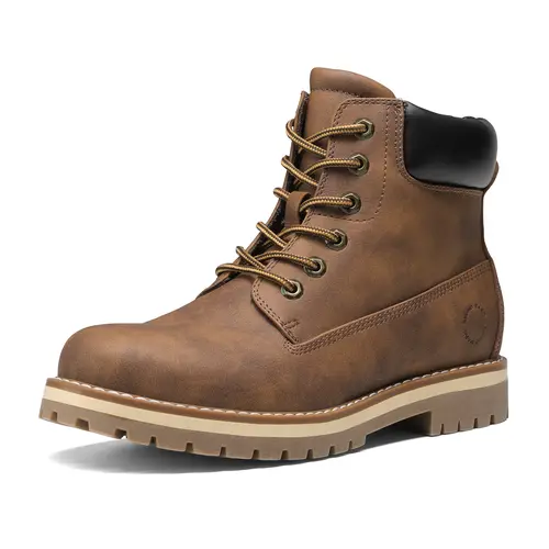 BRUNO MARC Men's Synthetic Combat Ankle Shoes - Waterproof Fur-Lined Winter Outdoor Boots, Smooth PU, Casual, Party Use, Laced, Cushioned EVA Insole, Supportive Men's Shoes, Shoe, Waterproof Outdoor Footwear,sohochic
