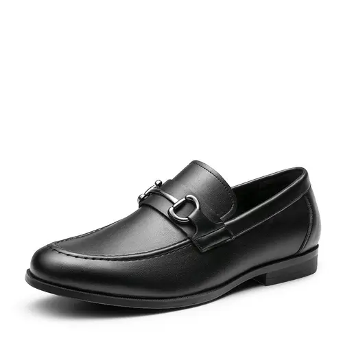 BRUNO MARC Men's Classic Old Money Anniversary Loafers - Cushioned Synthetic Vegan Leather Business Casual Slip-On Shoe with Metallic Accent, Closed Toe, Durable Rubber Outsole, Memory Foam Footwear for Office, Dinner (All Seasons)