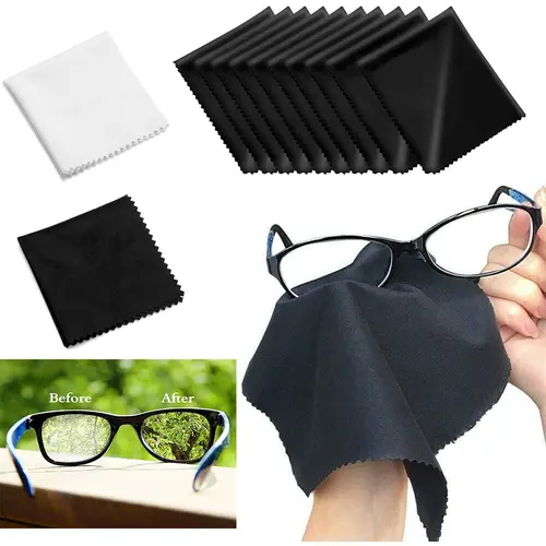 10PCS Premium Microfiber Cleaning Cloths, Smartphone Screen Cleaner, Camera Lens Cleaner, Eyeglass Cleaner, 6in x 6in (15cm x 15cm), Camera Cleaner