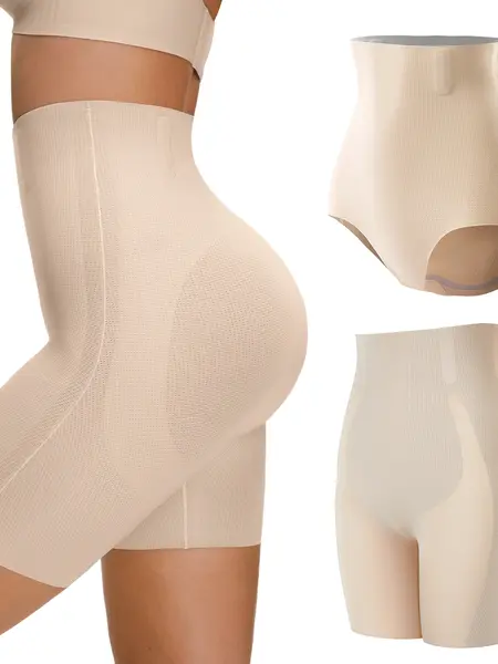 LUCKMEEY Women High Waisted Seamless Shapewear Shorts Tummy Control Butt Lift Faja Body Shaper Breathable Slimming High Waist Shaping Shorts with Built-in Crotch Invisible Fit for Everyday Wear#tiktokshopbacktoschool#sohochic