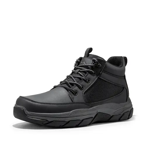 NORTIV 8 Men's Hiking Boots, Lightweight Vegan Leather Tactical Footwear with Shock-Absorbing Support for Outdoor Trekking, Hiking Footwear