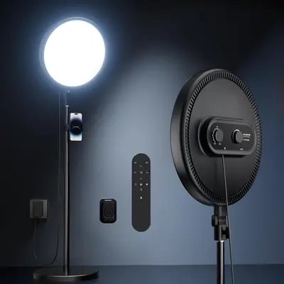 Weilisi Large Dimmable LED Ring Light with 79" Stand & Phone Holder, 6500K Full-Screen Home Light for Vlogging Equipment, Streaming Setup, Content Creation, Professional Photography & Makeup