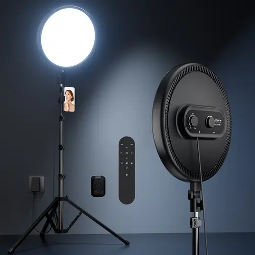 【BackToSchool】Weilisi Large Ring Light with 79" Stand, 6500K Full-Screen Selfie Ring Light with Stand and Phone Holder, Professional Big Ring Light for Live Stream, YouTube, TikTok, Makeup, Video, Photography