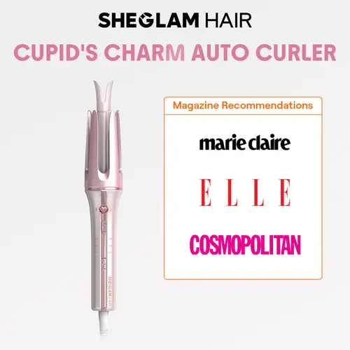 SHEGLAM HAIR Automatic Curling Iron - Auto Rotating Hair Curler, Multi Sizes (0.75/1/1.25in), 3-Level Temps, 2-Way Rotation, Universal Voltage, GlossPro Ceramic Coating, Less Damage, Curls Curlers & Straighteners Tool