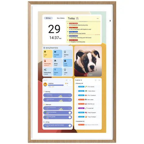 ApoloSign 2026 Dual-Mode Smart Digital Family Wall Calendar - 15.6"/21.5" Digital Display Weekly Planner for Parents, Voice Control, Gemini AI, Tasks Organizer, Chore Rewards, Customizable Widget Dashboard