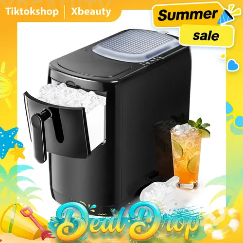 Portable Countertop Ice Maker with Self-Cleaning, 18Lbs/24H, One-Touch Operation, Ice Scoop for Home, Kitchen, Office,summerwins tiktokshopbacktoschool, Quick Ice Make, Icemakers Countertop