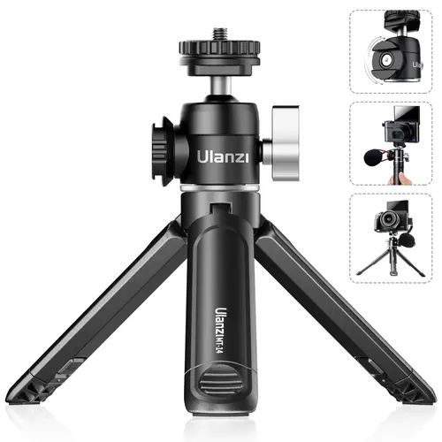 Ulanzi MT-14 Aluminum Alloy Lightweight Tripod Stabilizer for Content Creators, 2KG Load, 360° Ballhead, 1/4 Screw, Portable Travel Gadget for Smartphone, Digital Camera, Pocket 4/3