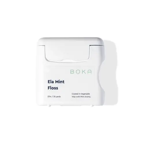 Boka Ela Mint Woven Dental Floss – Plant-Based Wax, Teflon-Free, 30 Yards