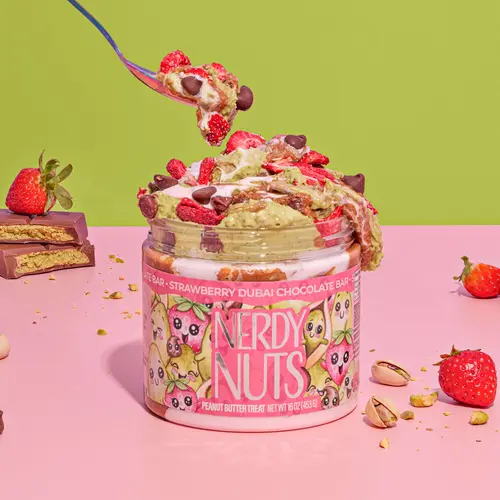 Strawberry Dubai Chocolate Bar Peanut Butter Treat