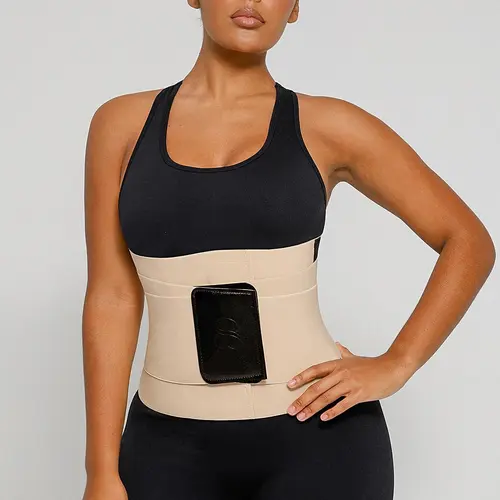 Shapellx NeoSweat Triple Constricting power Latex Waist Trainer Segmented Workout Shapewear Belts