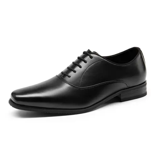 【BRUNO MARC Anniversary】 Men's Classic Oxford Dress Shoes - Lace-Up, Closed Plain Toe, Soft Synthetic Upper, Rubber Sole, Splash Resistant, Office-Ready Formal Footwear, Sohochic, Office-Ready Formal Style