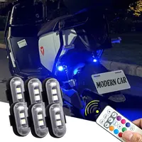 Wireless RGB LED Strobe Lights, Cars Accessories, Car Lighting, USB Rechargeable, IP65 Rated, 3-Level Dimming, Brightness Adjust, Anti-Collision Waterproof for Motorcycle, Drone & RC Aircraft