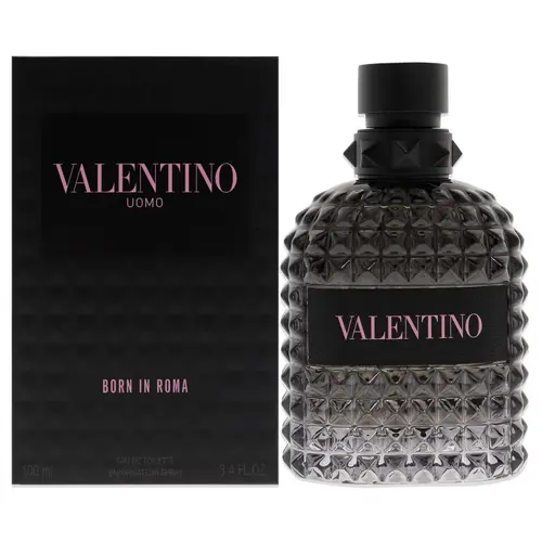 Valentino Uomo Born In Roma Men's Eau de Toilette Spray, 3.4 oz - Woody Spicy Signature Scent Bottled Men's Fragrance with Salt Accord