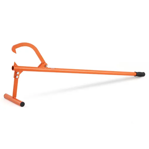 【toolupgrade】VEVOR Carbon Steel Timberjack, 46.5 in Heavy Duty Lifter with Metal Handle & Adjustable Iron Hook, Roller for 15" Dia Loads, Forestry Users’ Tool Great for Sawmill Work (Assembly Required)