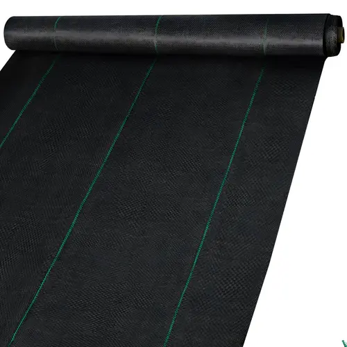 【toolupgrade】VEVOR 6FT×300FT Heavy-Duty 2.4OZ Woven Weed Barrier Fabric, High Permeability Polyethylene Ground Cover for Outdoor Garden, Gravel, Sidewalk Underlayment, Landscape Fabric, Flower Bed