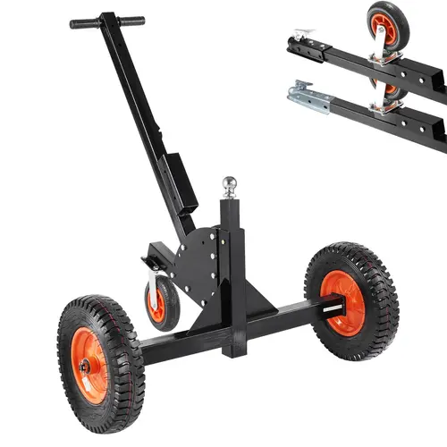 【toolupgrade】VEVOR Heavy Duty Rolling Trolley, 1000lbs Tongue Weight Capacity Carbon Steel Trailer Mover with 2-in Tow Hitch, 14-in Pneumatic Tires, On Wheels Portable Tow Dolly for RV Trailer, Heavy Duty Rolling Trollies