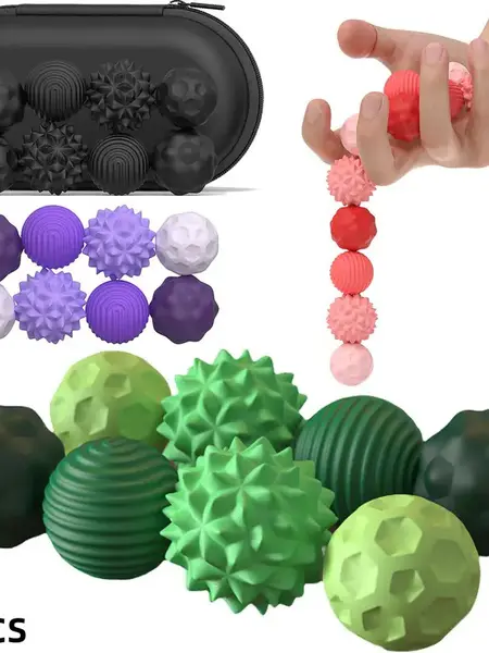 Silicone Magnetic Fidget Ball Set, 8pcs/set Fidget Relaxation Toys with Elastic Texture & Assorted Colors, Stress Relief Toys for Adults & Teens, Sensory Bundle, Stress Relief Fidgeting, Stress Relief Gadgets, Stress Relief Tools, Sensory Stress Reliever
