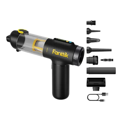 【DealsForYouDays】Fanttik Slim V10 Mix Cordless Car Vacuum, 4 in 1 Handheld Air Duster, Color Smart LED Display, 16kPa Suction Power, Cordless Portable Mini Keyboard Vacuum for Car, Office Desk, Car Cleaning Kit, Tools And Gadgets,father'sdaygifts summerwi