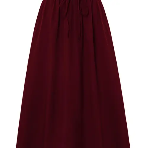 Women's Basic Plain/Ditsy Floral Print Bohemian Chic Boho Style Skirt, Elegant Drawstring Waist Skirt for Holiday Vacation Daily Casual Wear, Ladies Summer Clothes, Boho Casual Skirts