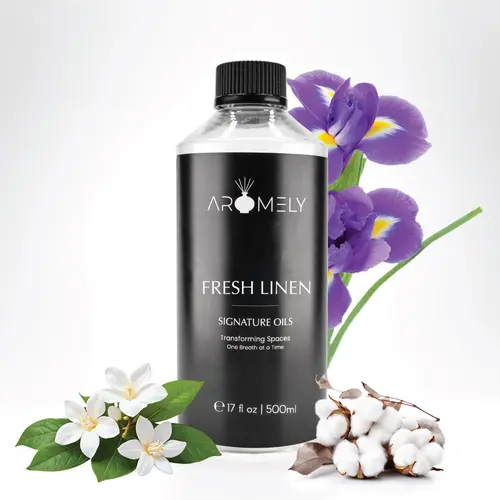Aromely Fresh Linen-Inspired Aromatherapy Diffuser Oil - Cheval Blanc Hotel® Paris Scent, Fragrance, Clean Scent Scented Oils with Cool Cotton Top Note Feels Airy