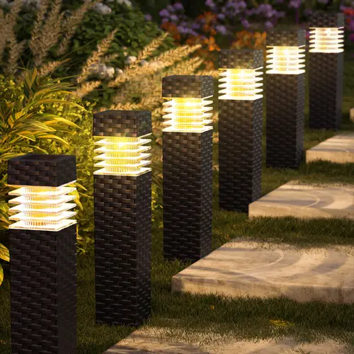 FLACCHI 6-Pack Waterproof Solar Pathway Lights, Solar Outdoor Lights for Garden, Yd & Lawn Landscape Decor solar outdoor lights