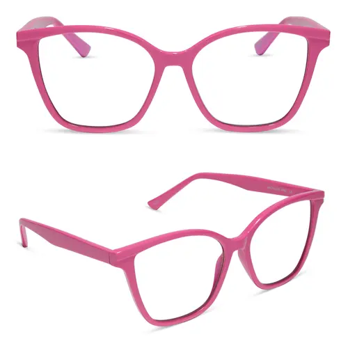 DIFF Leah Bubblegum Pink Blue Light Readers - Lightweight Cat Eye Frame Blue Light Blocking
