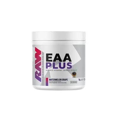 RAW Essential Amino Acids (EAA) Plus Powder – 9 Essential Amino Acids for Muscle Recovery, Endurance & Hydration – Intra Workout Amino Acid Supplement – 30 Servings