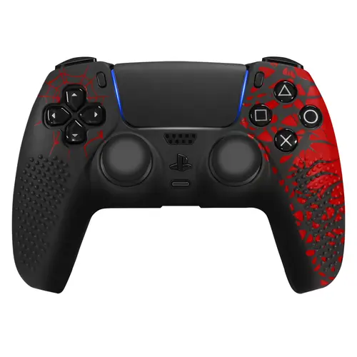 VIDPPLUING Anti-Slip PS5 Controller Skin, Non-Slip Silicone Cover Case with Thumb Grip Gaps, Touch Pad Sticker & Cover Wrap Stickers, Protection ps5 accessories gaming stick 40000 games Protector Wireless Smartphone coolingstation Console Joystick tiktoks